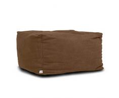 Arketicom Soft Cube Pouf Sacco Poggiapiedi Morbido Quadrato Sfoderabile Puff da Salotto 80x42 Sabbia