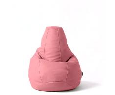 Avalon - Pouf Poltrona Sacco Bambini in Similpelle Jazz, Puffo per Sedersi Ergonomico da Interno, Pouf a Sacco Impermeabile, Comoda Poltrona Sacco Moderna, Made in Italy(56x56x76cm-Rosa)