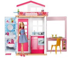 Barbie- Casa Componibile con Bambola, 13.5 x 53.5 x 32 cm, DVV48