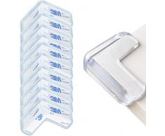 16 Pezzi Paraspigoli Bambini, Protezioni per Bordi e Angoli di tavoli, sedie e Bordi, Kit Sicurezza Bambini per Tavolo e Mobili Angoli, Angolari in gomma trasparenti Protezioni di Sicurezza di Bambini