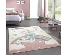 CARPETIA Tappeto da Gioco per Bambini Tappeto vivaio Ragazza Sirena Principessa Rosa Größe 80x150 cm