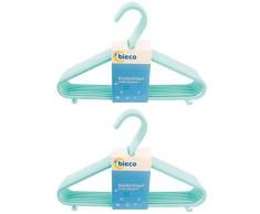 appendini bieco Bebé Bambino Hanger appendiabiti grucce di plastica per bambini per la conservazione guardaroba lunghezza armadietto 29,5 centimetri, 16 pezzi, turchese, stretta, ARTN 90.016.153