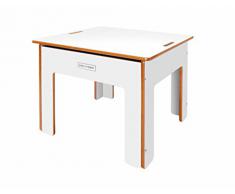 Little Helper Scrivania 3 in 1 Fun Pit, in legno, per bambini, con piano ribaltabile, colore: bianco