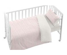 Burrito Blanco Copripiumino Cuna Bebe | Copripiumino Culla 60 x 120 | Letto 60 cm | 100% cotone | colore rosa