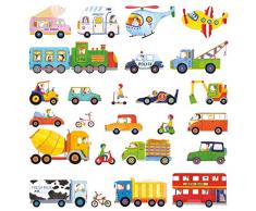 DECOWALL DW-1405 I Trasporti Adesivi da Parete Decorazioni Parete Stickers Murali Soggiorno Asilo Nido Camera da Letto per Bambini