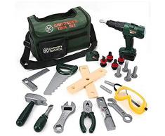 Veluoess 28 Pezzi Attrezzi da Lavoro per Bambini,Giocattoli di Attrezzi con Borsa di Immagazzinaggio Trapano Elettrico Cacciavite e Accessori,Giocattolo Dimitazione Giocattoli Educativi per Bambini