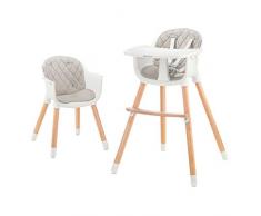 Kk Kinderkraft Seggiolone Pappa Sienna, Rialzo Da Sedia, Per Bambini Da 6 Mesi Fino 4 Anni, Grigio, ‎57 x 60 x 83 Cm