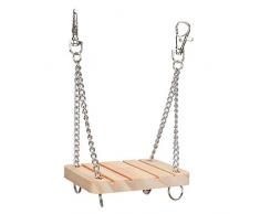 Jadeshay Altalena a Criceto - Giocattoli in Legno per Criceto - Giocattolo per Animali Domestici a Dondolo con Amaca a Forma di Criceto - Giocattolo molare per Esercizi con Gabbia Amaca