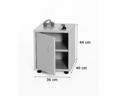 Mobeduc 600110HPS20-Mobiletto per Bambini superbajo/Armadio a 2 Ripiani, in Legno, Colore: Blu Scuro/faggio, 40 x 44 x 36 cm
