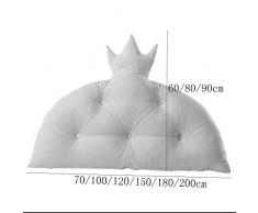 cuscino Bambini versione coreana del grande sacchetto morbido schiena/corona coreana camera da letto principessa (Colore : Viola, dimensioni : 70*60cm)