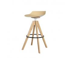 Sgabello in Legno Sgabello da Bar in Legno massello Nordic Moderno e Minimalista seggiolone Alto Sgabello Girevole Bar Sedia Reception Bar Sgabello / 65 cm, 75 cm