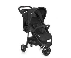 Hauck Citi Neo II Passeggino a 3 Ruote Posizione Nanna, Pieghevole Compatto con Una Mano da 0 Mesi Fino a 25 Kg, Leggero, 7.5 kg, Portabibite, Caviar Stone (Nero)