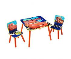 Worlds Apart (WAP) Disney Cars Tavolino e Due Sedie, Legno_Composito, Multicolore, 59x59x52.5 cm, 3 unità