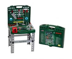Theo Klein 8681 Officina portatile Bosch I Banco da lavoro pieghevole con custodia I Con utensili e accessori da officina I Giocattoli per bambini dai 3 anni in su