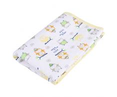 Zerodis Fasciatoio Impermeabile Cotone Urina Tappetino Pannolino Copri Materasso per Neonati Bambini Bebè Adulti(Gelb M)