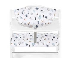 Hauck Cuscino Seggiolone Highchair Pad Deluxe - Cuscino da Seduta per Seggioloni in Legno Hauck Alpha+ e Beta+ - Facile da Fissare e da Lavare - Imbottitura Soffice - Bianco, Space