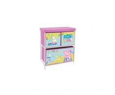 Scaffale Portagiochi in metallo Peppa Pig