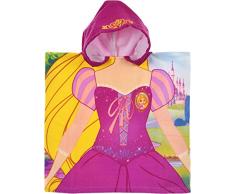 Disney Princess - Asciugamano da poncho per bambine, taglia unica