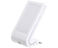 Ranex RA-NIGHT02 Luce Notturna a LED, Interruttore Crepuscolare, Argento, plastica
