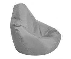 Bean Bag Bazaar Kids Poltrona Sacco con Schienale Alto al Coperto e Allaperto, Grigio, Sacco Portatile Leggero, per Ragazzi e Ragazze, Si Adatta a Sale Giochi, Camere da Letto e Soggiorni