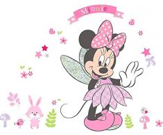 Adesivi Muro Mickey Disney Adesivi Muro Minnie Adesivi murali della principessa Cartoon Kids Adesivi da Parete Minnie e Topolino Adesivi per Camera Neonati e Bambini Decorazione Cartone Animato