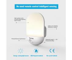 Luce Notturna LED, Techole Automatiche Luce Notturna da Presa con Sensore Crepuscolare, Plug-and-Play, Lampada da Presa per Bambini, Vivai, Soggiorno, Corridoi, Bagno, Cucina, Scale - Caldo Giallo