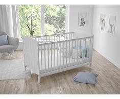 Love For Sleep Lettino per Neonati 70x140cm Bianco,Lettino per Bambini,Lettino in Legno,Lettino Convertibile