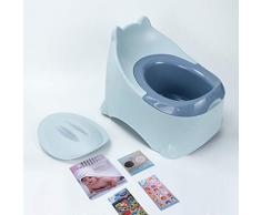 BISOO Vasino per Bambini - WC Vasetto - Neonati + 2 Anni - Per Bimbe e Bimbi- Toilette Compatta e Portatile - Facile da Pulire - Colori Eleganti - Include 3 Regali (Blu)
