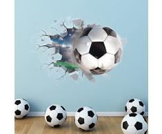 TOARTI Calcio Adesivi Murali,3d Adesivi da Parete per Camera Bambini,Sticker per Camera da Letto della Ragazzo,Rimovibile Decalcomanie per soggiorno Aula Decorazioni