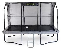 JumpKing - Trampolino professionale rettangolare, 2,4 m x 3,7 m, con scaletta e kit di fissaggio