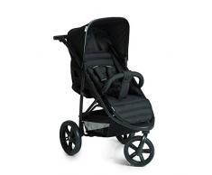 Hauck Passeggino 3 Ruote Rapid 3 - Dalla Nascita fino a 25 kg - Passeggino Pieghevole, Altezza Regolabile, Reclinabile e Grandi Ruote - Facile da Trasportare - Cesto Portaoggetti - Nero