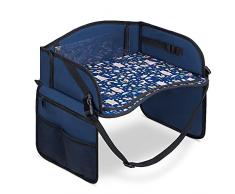 Navaris Tavolino Auto Bambini - Tavolo da Viaggio Pieghevole - Banco da Viaggio per Bimbi - Vassoio Portatablet per Studiare Disegnare in Macchina
