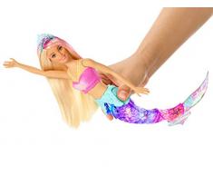 Barbie Dreamtopia Bambola Sirena, Bionda con Coda Che Si Muove e Luci, Giocattolo per Bambini 3 + Anni, Multicolore, GFL82