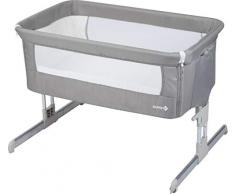 Safety 1St Calidoo Culla Fianco Letto, Co-sleeping, con Reclinazione e 7 Altezze, Lettino da Viaggio per Neonato, Warm Gray