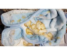 Baby sacco copertina coperta pile culla carrozzina bimbo neonato T&R cielo giallo e rosa (colore da comunicare)