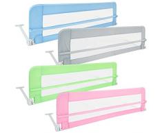 Barriera per Letto - Pieghevole e Portatile, 150 x 42 cm, Colore a Scelta - Sponda da Letto per Bambini, Neonati, di Sicurezza, di Protezione Anticaduta, da Viaggio (Verde)