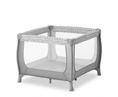 Hauck Box Bambini Sleep N Play SQ - Area Gioco Bambini fino a 15kg - Letto Pieghevole 90x90cm - Lettino da Viaggio con Borsa Inclusa - Grigio/Fantasia Orsi