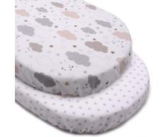 PEKITAS Lenzuolo 75 x 33 cm / 72 x 33 cm regolabile per materasso/carrozzina per bambini e ragazze con elastico adatto a Julius Zöllner, Träumeland, Alvi, FabiMax