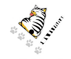 Guangcailun Supplies Animali Adesivo Mobile Cat Modello Auto lavacristalli Sticker Auto Gatto Modello Decal Art Tattoo Decorativi