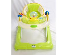 Girello Bambino. Regolabile in altezza. Vassoio con giochi e musica removibile. Camminatore (verde)