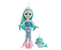 Enchantimals- Bambola di Naddie la Balenottera, Amico Cucciolo Sword e Accessori Giocattolo per Bambini 3+Anni, GJX41