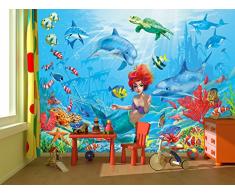 Spiaggia con barca FOTOMURALE- Barca in una baia tappezzeria da parete paradiso - Isola Asia XXL decorazione da parete quadro GREAT ART