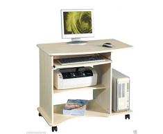 P14838 Scrivania portacomputer per ufficio cameretta 90x55x76 acero