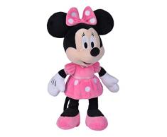 Simba- Disney Peluche Minnie, 6315870227, con Abito Rosa, Cm 25, + 0 Mes