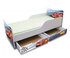 Best For Kids Letto per Bambini 90x200 con Due cassetti Cars II [Importato dalla Germania]