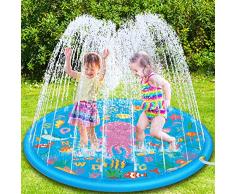 Lubibi Tappetino Gioco dAcqua per Bambini, 67in/170cm Spruzzi e Splash Tappeto Gioco dAcqua da Outdoor Estivi Giardino Portatili per Ragazzi e Ragazze,Splash Pad dAcqua Giocattoli(Alfabeto)