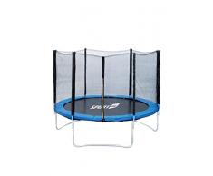 Sport1 Tappeto Elastico Diametro 244 cm/Rete di Protezione Altezza 150 cm con zip ingress /Impermeabile resistente ai raggi UV/Struttura in Acciaio Galvanizzato/Facile Montaggio/Made in USA