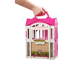 Barbie- Casa Vacanze Glam, Richiudibile, con Cucina, Camera da Letto, Bagno e Tanti Accessori, CHF54