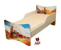 Best For Kids Letto per Bambini 90x200 30 Disegni + Gratis (Treno) [Importato dalla Germania]