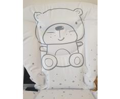 CAM Il Mondo del Bambino - art.IM230001/C247 - Soffice imbottitura per seggiolone - made in Italy - TEDDY GRIGIO